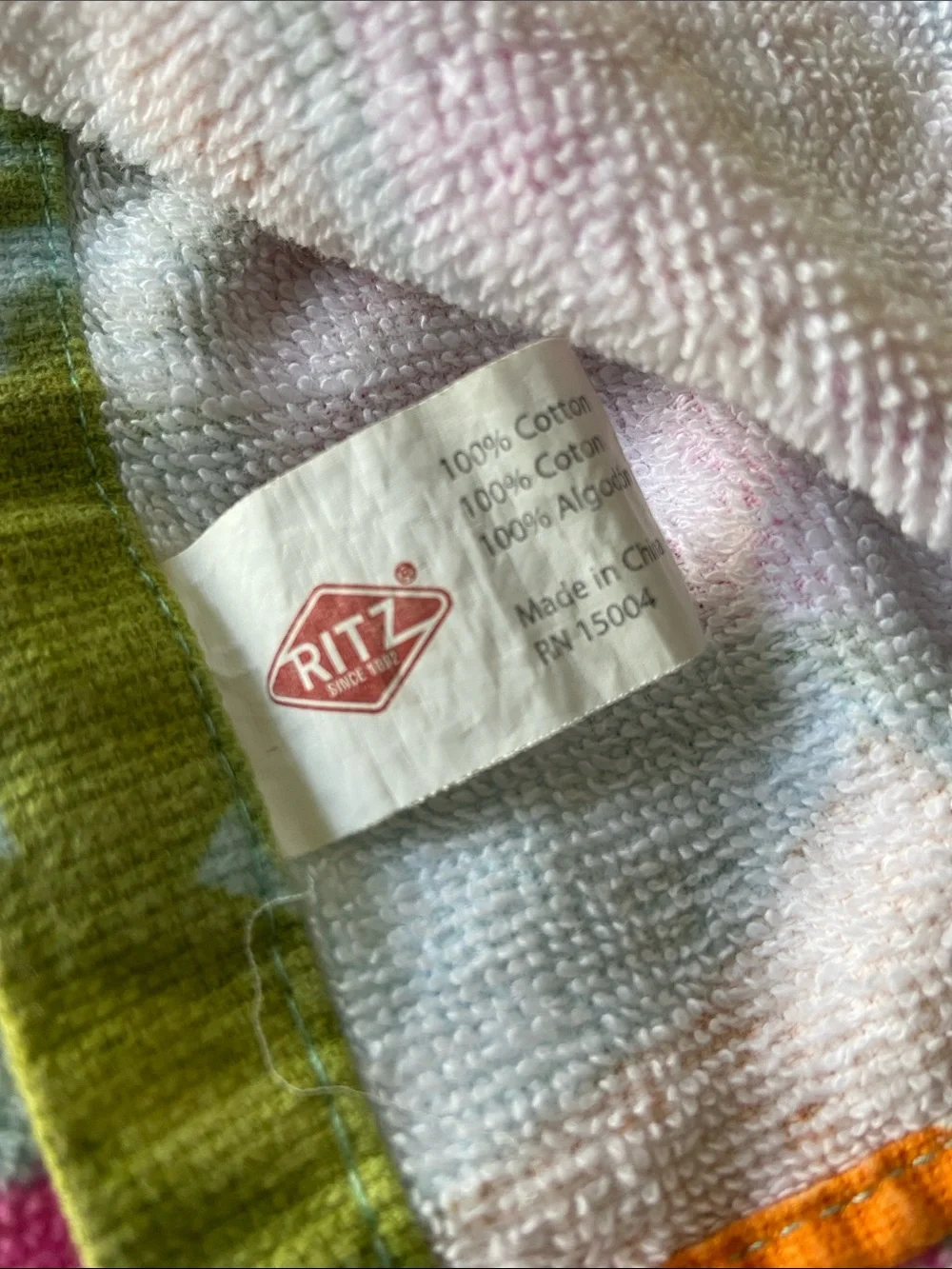 Ritz 100% cotton Floral Butterfly  Kitchen Towel - Pink & Orange